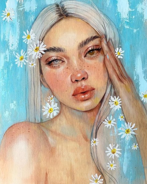 Лицо девушки иллюстрация