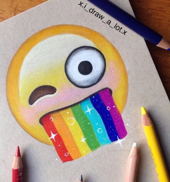 Яркие рисунки для срисовки легкие фломастерами