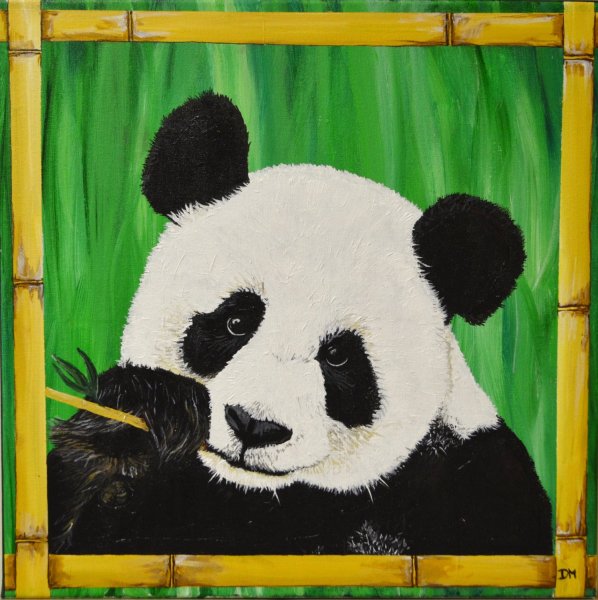 Панда гуашью