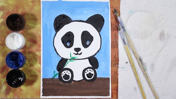 Гуашь Панда рисование