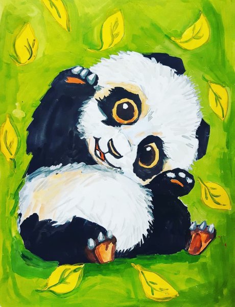 Животные гуашью