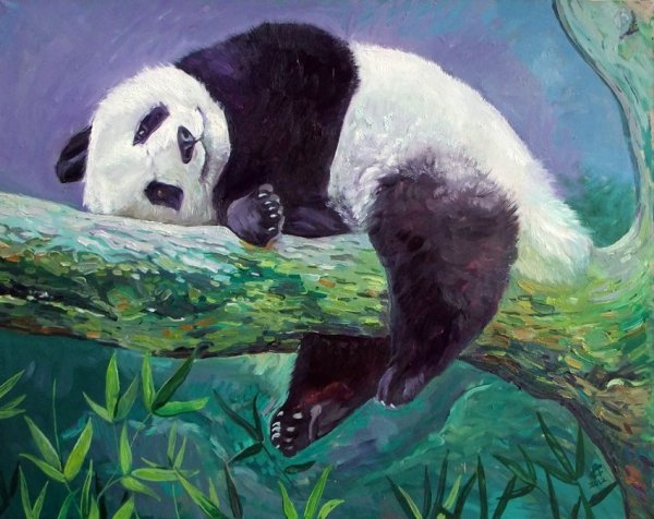 Панда картины художников