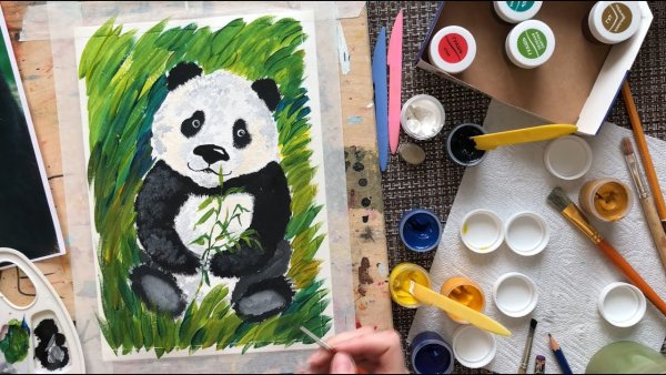 Панда для рисования для детей