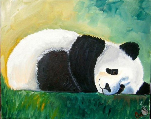 Панда рисунок