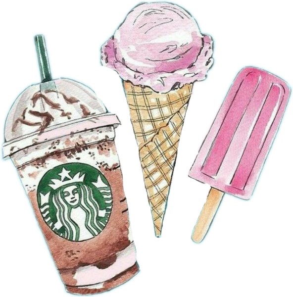 Кофе Старбакс акварелью