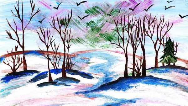 Ранняя Весна рисунок