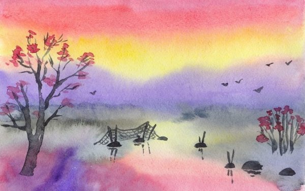 Рисование по мокрому