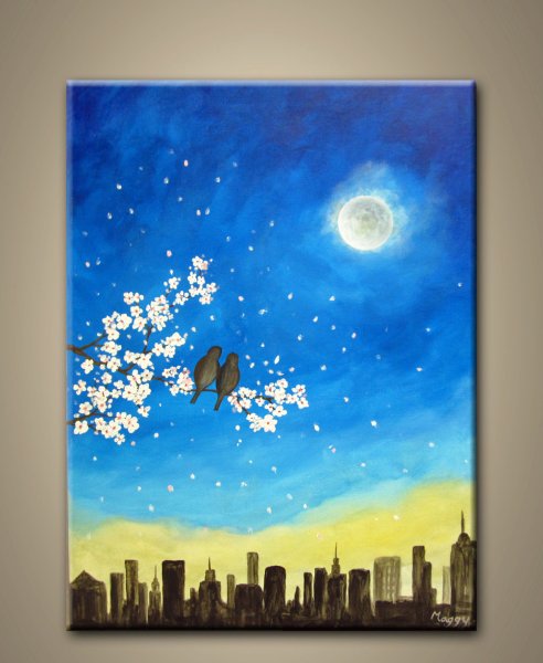 Рисование ночного города