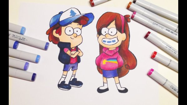 Гравити Фолз скетчи маркерами