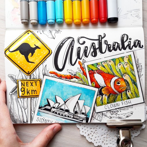 Эскизы маркером