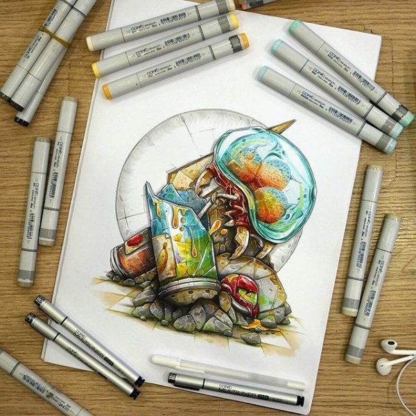 Рисунки цветные легкие