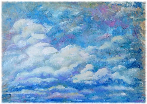 Нарисовать небо красками