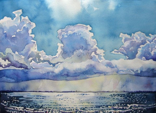 Облака акварелью