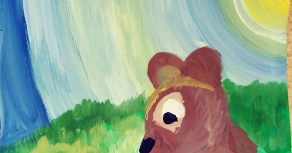 Рисунки гуашью мультяшные