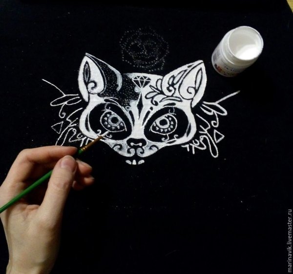 Рисунки на черной бумаге