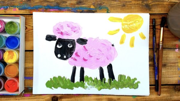 Рисование гуашью цветы для детей