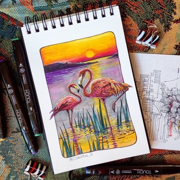 Рисунки маркерами