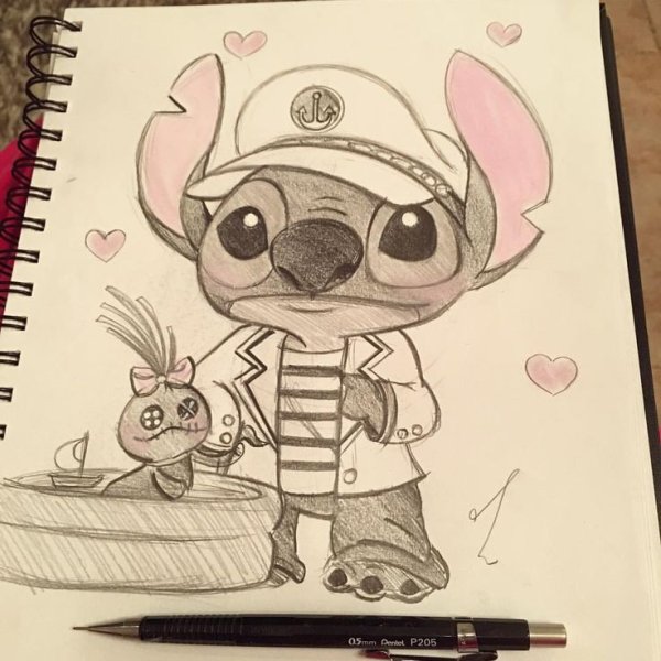 Рисунки для скетчбука Ститч