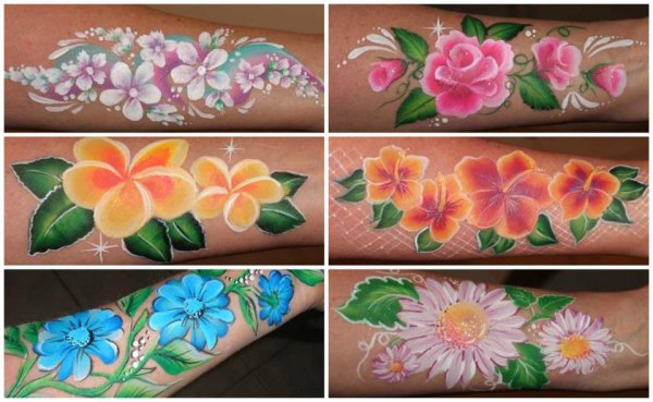 Аквагрим узоры на руке