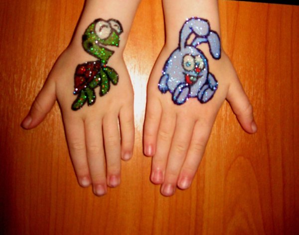 Тату красками для детей