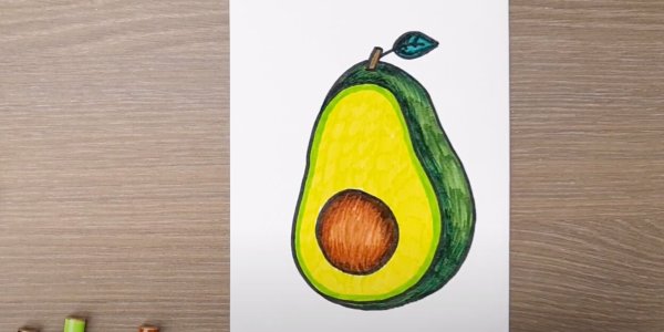 Авокадо фломастерами