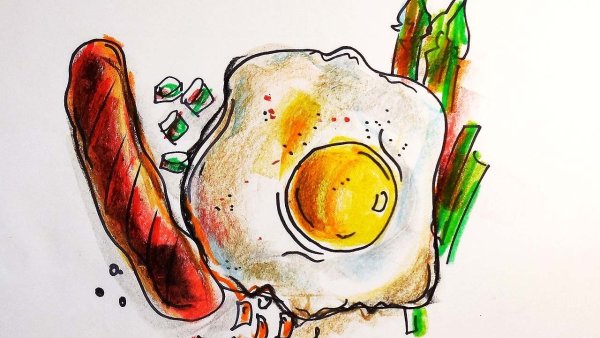 Скетч яичница