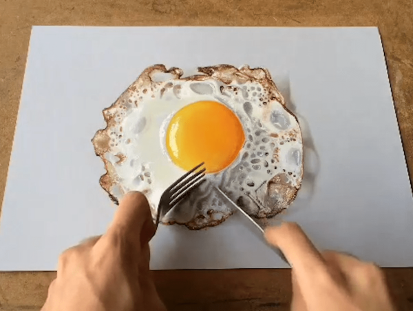 Яичница скетч маркерами