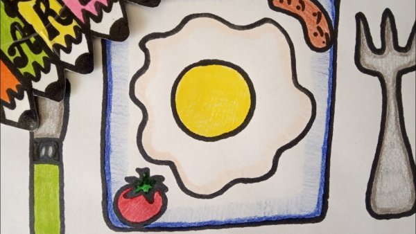 Рисунки для срисовки яичница