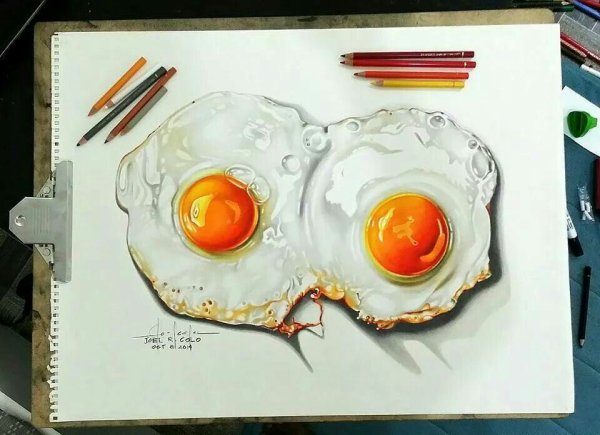 Скетчинг яичница