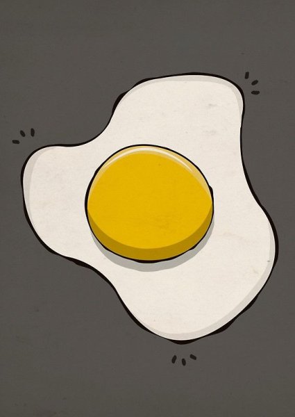 Легкие рисунки яичницы