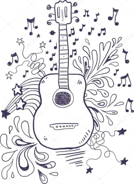 Гитарные струны рисунок