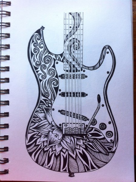 Гитара рисунок