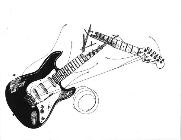 Фото гитары карандашом