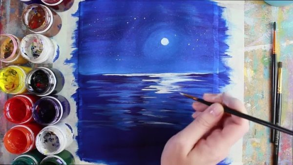 Рисунки красками для начинающих