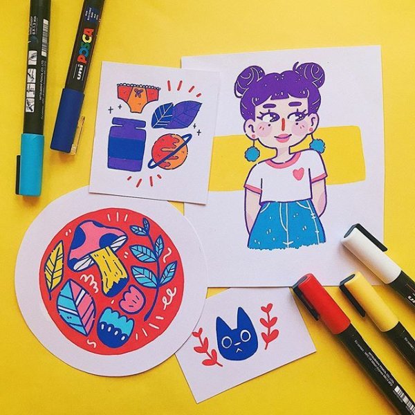 Рисунки фломастерами