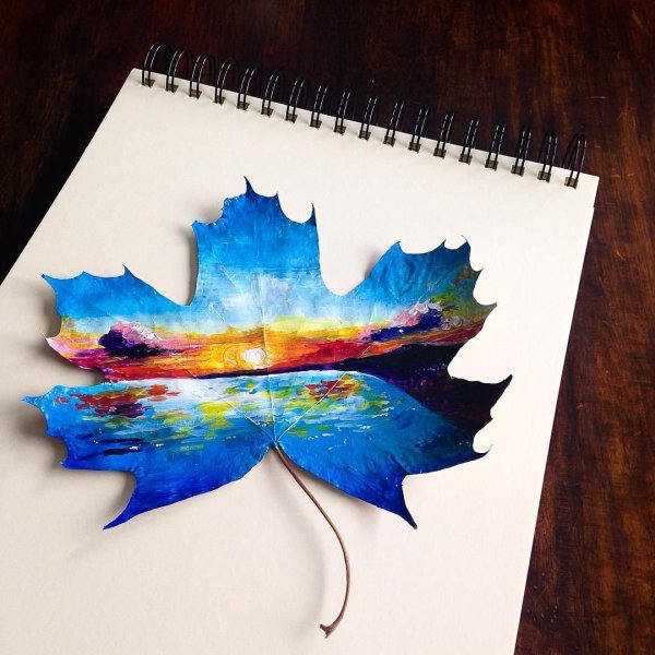 Картина кленовый лист