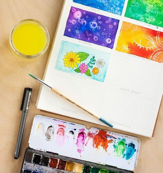 Маленькие рисунки красками