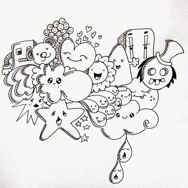 Раскраски в стиле дудлинг