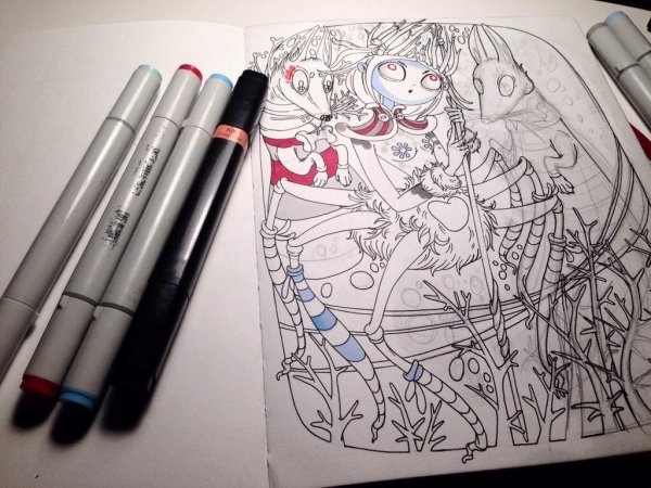 Рисунки фломастерами Touch