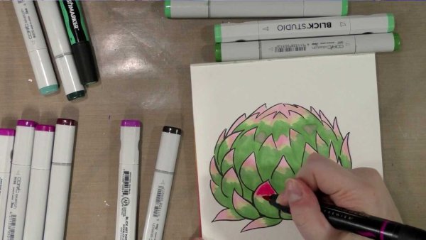 Рисование маркерами для скетчинга