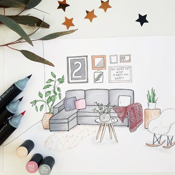 Идеи для рисования комнаты