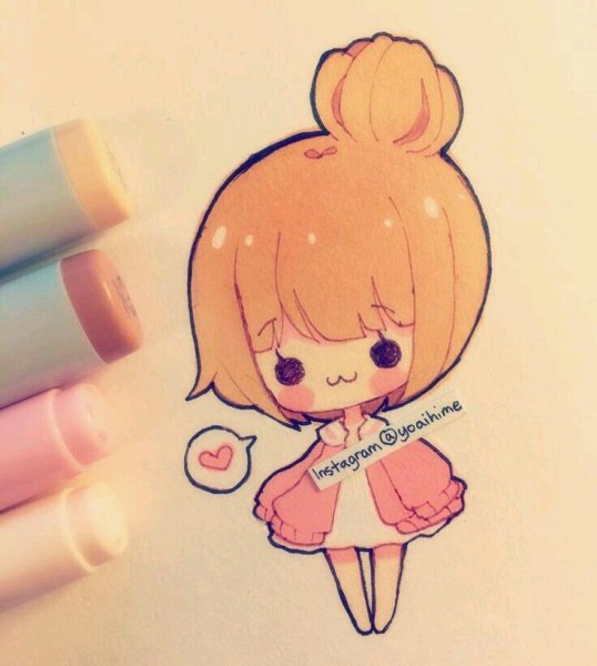 Милые Чиби для срисовки