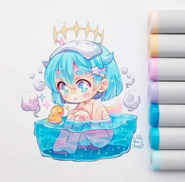 Чиби маркерами Copic
