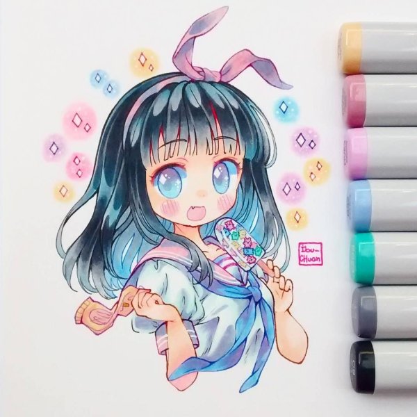 Аниме маркерами Копик