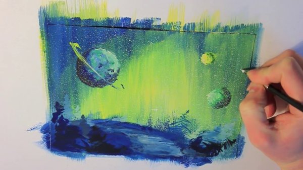 Рисунки на акварельной бумаге