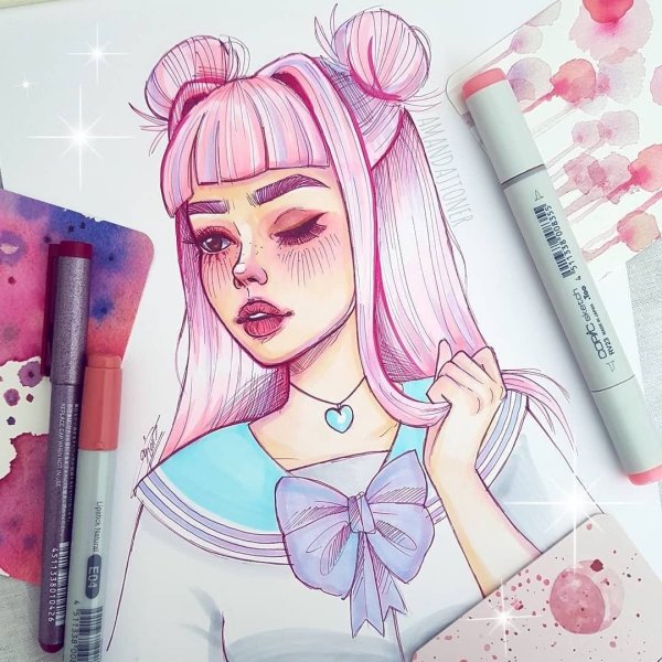 Идеи для рисунков девушек