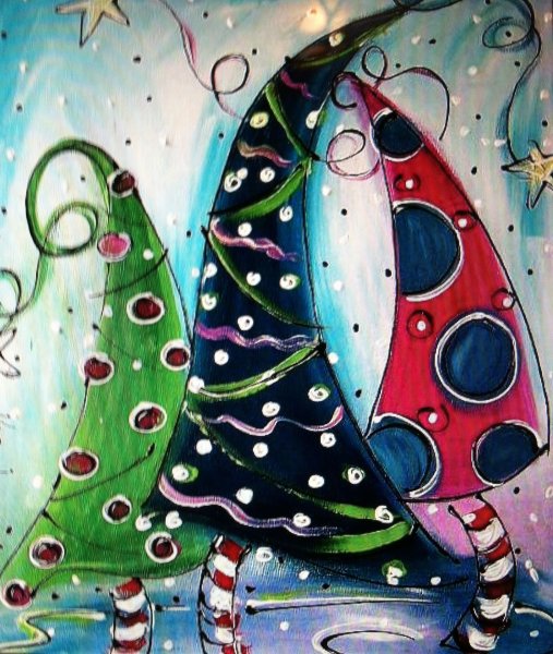 Оригинальный рисунок на новый год