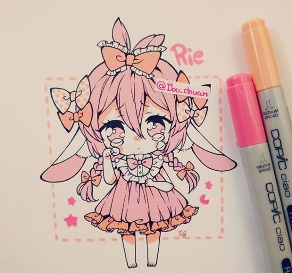 Чиби маркерами Copic