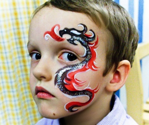 Аквагрим на лице для мальчиков