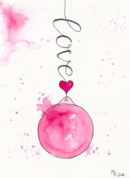 Новогодние открытки акварелью